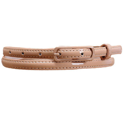 

Fashion Women Faux Leather Narrow Skinny Thin Waist Belt Buckle Strap Band