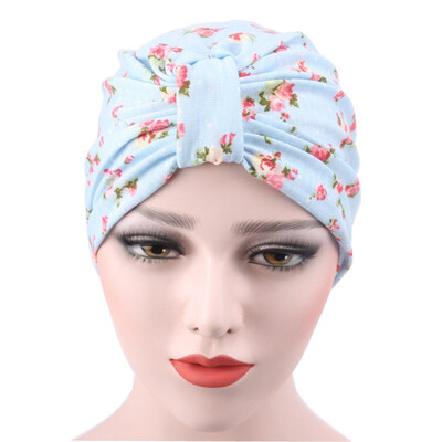 

Women Muslim Headscarf Floral Baotou Hat Headscarf Cap Beanie Hat Scarf