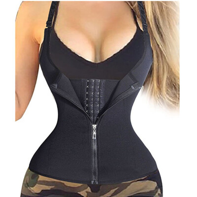 

〖Follure〗Zipper Sweat Sauna Body Shaper Women Slimming Vest Waist Trainer