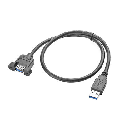 

USB 30 Extension Cable Male to Female Dual Shielded wScrew Panel Mount