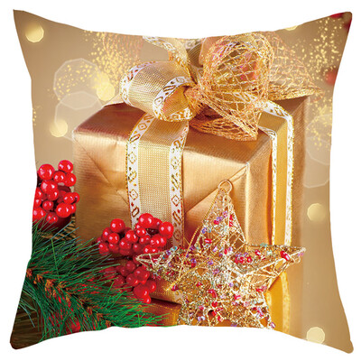 

Siaonvr Merry Christmas Short Plush Pillowcase Sofa Pad Set Home Decoration 18x18 Inch