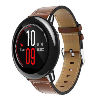 

〖Follure〗Replacement Leather Watch Bracelet Strap Band For Xiaomi Huami Amazfit A1602 BK