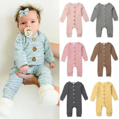 

Newborn Baby Kids Boy Girl Clothes Long Sleeve Romper Jumpsuit One-Piece Outfits