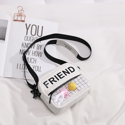 

Small bag canvas bag womens shoulder Messenger bag college student chic Joker Korean version of ancient feeling girl ins Sen