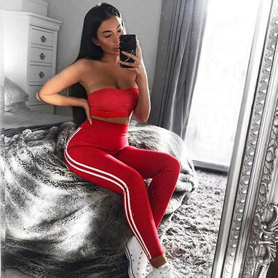 

Tailored Women Yoga Running Pants Cropped Leggings High Waist Stretch Trousers