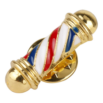 

Funny 3D Barber Pole Brooch Pins Jewelry Magic Sticks Barber Hairdresser Brooches Scarves Buckle Accessories for Women Hot Sale