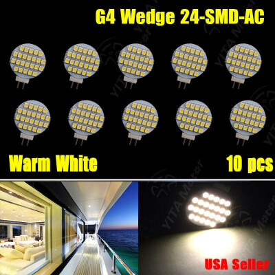 

10x Bright Warm White G4 24SMD LED Reading Marine Boat RV landscaping Light Bulb