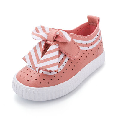 

chunchuntu 2018 Autumn Girl Fashion Sport Sneaker Children Casual Butterfly Trainer Baby Pu Leather Breathable Shoe 2135
