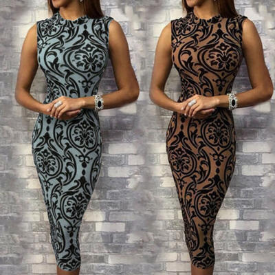 

Women Summer Sleeveless Bodycon Lace Party Evening Cocktail Short Mini Dress