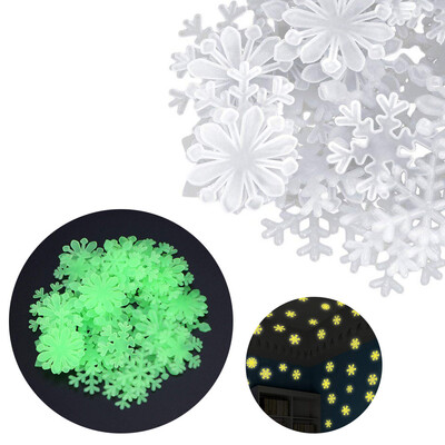 

〖Follure〗50PC Kids Bedroom Fluorescent Glow In The Dark Snowflake Wall Stickers