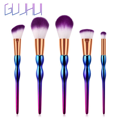 

Toponeto 5 Pcs Gourd Colorful White And Purple Multifunctional Brush Makeup Brush Set