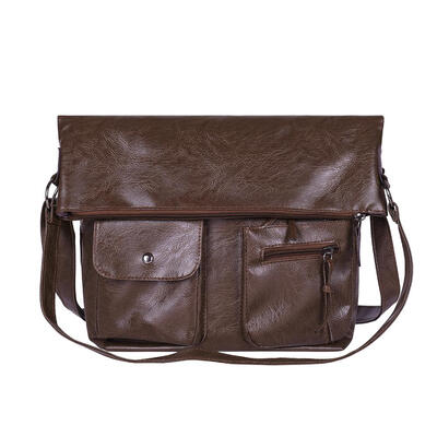

Retro Shoulder Bags for Women Messenger Bag Multi Pocket PU Leather Handbag
