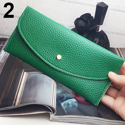 

Women Fashion Thin Purse Long Clutch Wallet Faux Leather Handbag Card Holder