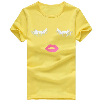 

Nomeni Women Girls Plus Size Cat Print Short Sleeved T-shirt Blouse Tops