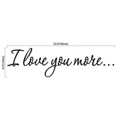 

〖Follure〗I Love You More Wall Quote Sticker Decals Removable Mural Decor Vinyl