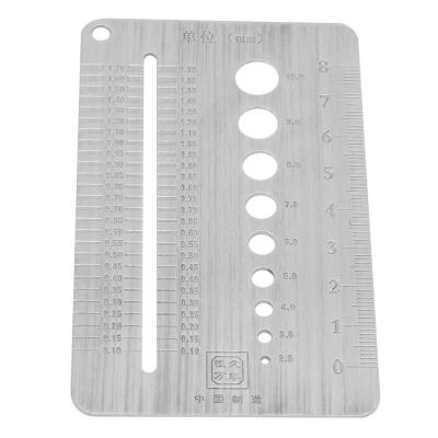 

Greensen 2-10mm Stainless Steel Screw Gauge Plate Bolt Diameter Measuring Ruler Tool