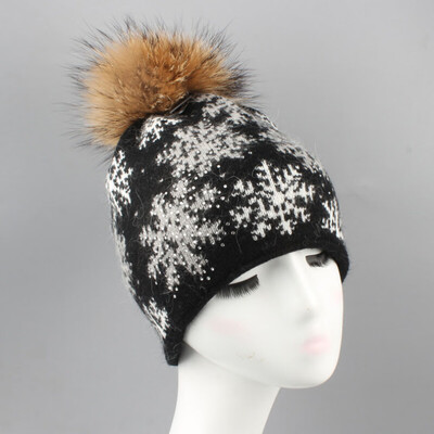

Tailored Women Winter Snowflake Wool Knit Hat Beanie Warm Cap