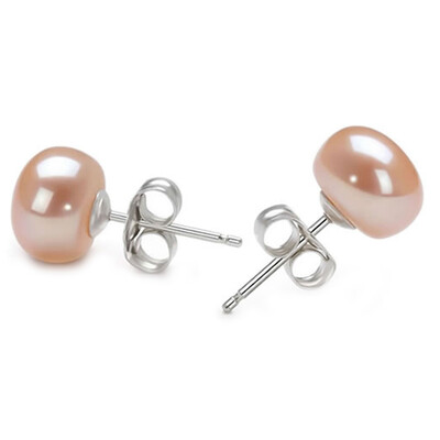 

Silver Sterling Stud 925 Freshwater Original Well Personality Earrings Made Cute