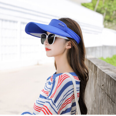 

Sunshade woman summer Korean version sunscreen face along the hat cycling empty top sun hat for a trip to the beach