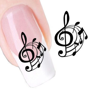 

Toponeto Musical Notation Design Nail Tip Art Transfers Decal Sticker