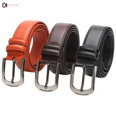 

Explosive leather mens belt simple black business pants with leather car line casual pin buckle belt men