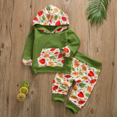 

US 2Pcs Kids Baby Girl Cotton Hoodie Sweatshirt Tops Pants Tracksuit Outfit Set