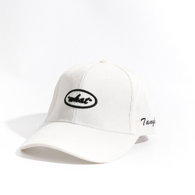 

Fallwinter new hat female letters embroidered corduroy baseball cap Korean student lovers fashion Cap male tide