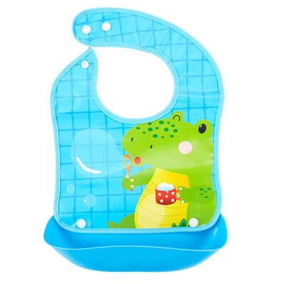 

Cartoon Waterproof Bib Feeding Stereo Pick Rice Pocket Baby Boy Girl Aprons