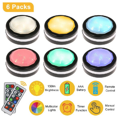 

6Pcs White Oval LED Sensor Light Wireless Motion Detachable Cover 8 LED Beads Night Light Closet Light Suitable for Drawers Cabine