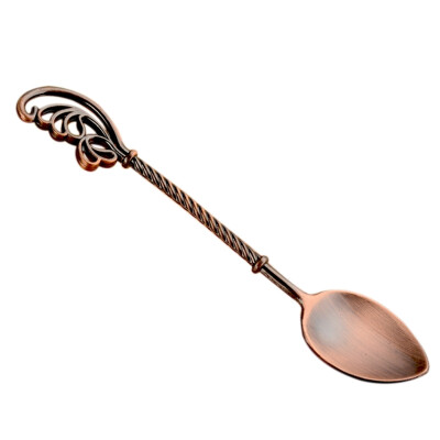 

1 pcs Vintage Alloy Coffee Ice Cream Tea Spoon Retro Style Feather Handle Stick Dessert Spoons Sugar Measuring Tool