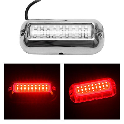 

Underwater Pontoon Marine Boat Transom Lights 27LED Red Light 50W Stainless Steel