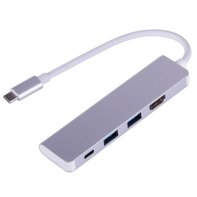 

USB C Hub Type C to HDMI USB30 Multi-Port Charging & Connecting 4 in1 Adapter Converter 1080P 273654