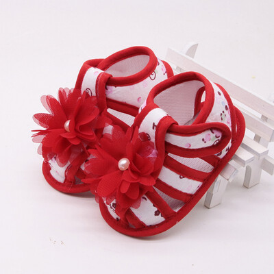 

Newborn Baby Girl Shoes Brand Flower Toddler Infant Fabric Little Girl Baby Walker First Shoe summer 2018 First Walkers