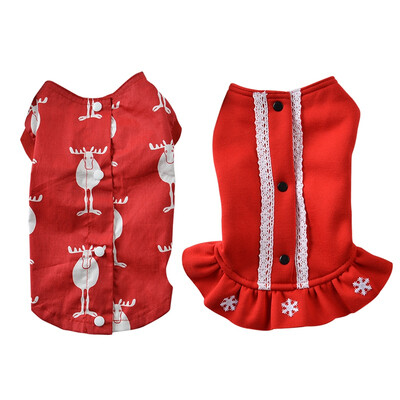 

Pet Costumes Dog Christmas Suit Dog Xmas Elk Santa Costume Vest Soft Dog Cat Clothes Fit for Puppy Dog Cat Teddy