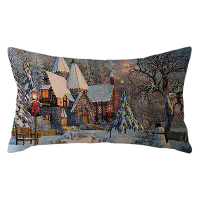

Tailored Christmas Home Decor Office Sofa Cushion Rectangle Pillow Festive Pillowcase