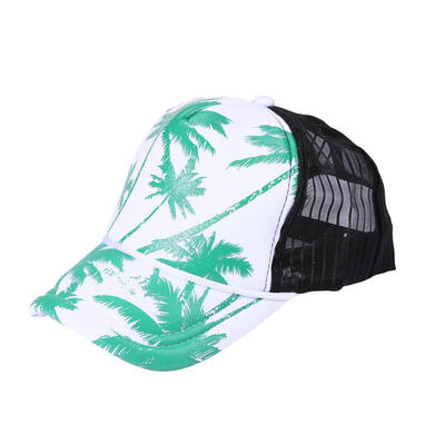 

Fashion Women Men Mesh Floral Print Baseball Hats Beach Peaked Sun Caps
