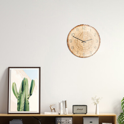 

Toponeto Fruit Animal Wood Grain Sall Clock Acrylic UV Printing Clock Creative Wall Clock