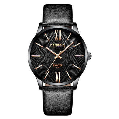 

Gobestart Luxury Quartz Sport Military Stainless Steel Dial Leather Band Wrist Watch