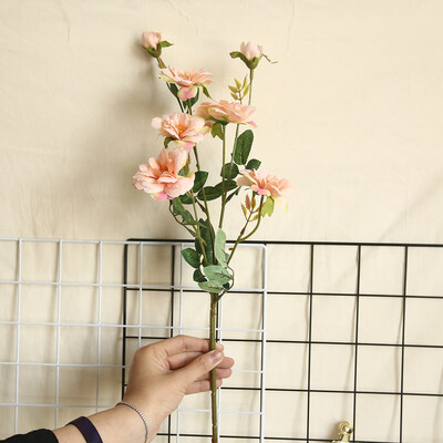 

Gobestart Artificial Fake Silk Flower Leaf Rose Flowers Floral Wedding Bouquet Party Home
