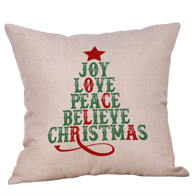 

〖Follure〗Merry Christmas Pillow Cases Cotton Linen Sofa Cushion Cover Home Decor