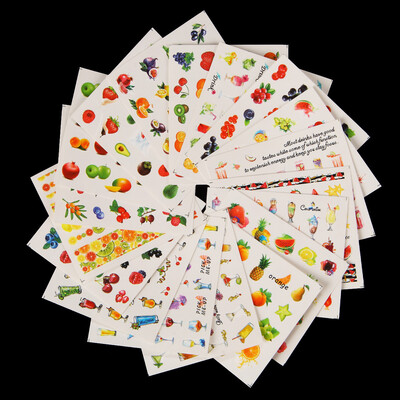 

〖Follure〗18Patterns Water Decals Nail Art Transfer Stickers Big Sheet Manicure Decoration