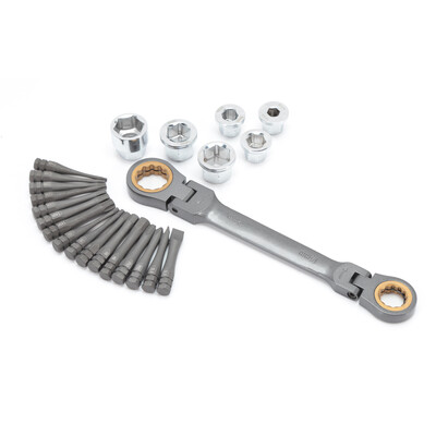 

Variable Angle Ratchet Wrench Bit Socket Set Hand Tool