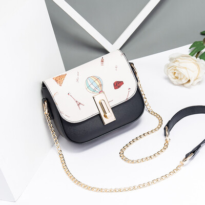 

Summer ins girl 2019 tide Korean version of single shoulder Messenger bag fashion chain bag Joker students
