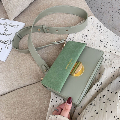 

Qiao Bani 2019 new South Korea ins fashion matte hit color flip bag wild single shoulder diagonal trend handbags