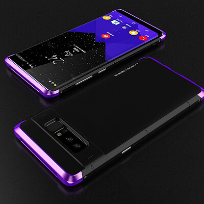 

Luxury For Samsung Galaxy Note 8 Case 360 Full Protection 3in1 Aluminum Metal PC Hard Hybrid Slim Back Cover For Galaxy Note 8