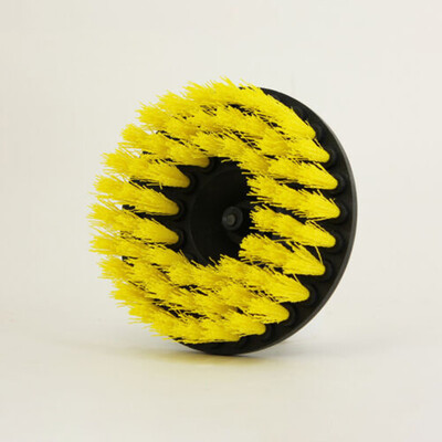

5 Inch Yellow Electric Drill Cleaning Brush Carpet Spot Removal Bristle Brushes