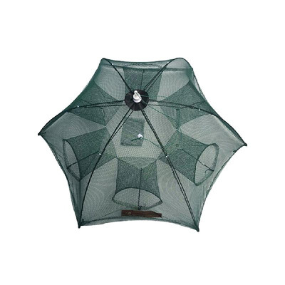 

Fishing Bait Trap Folded Crab Net Crawdad Automatic Fishing Shrimp Cast Dip Cage Fish Minnow Foldable Fishnet 10 Holes