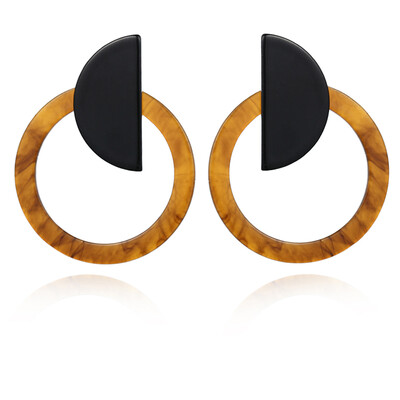 

Big Square Statement Acetate Earrings Bohemian Geometric Hanging Drop Dangle Earrings Female Polygonal Acrylic Resin Brincos