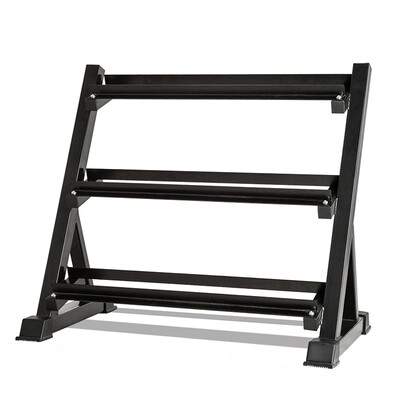 

Ktaxon 3 Tier Dumbbell Rack 660 lbs Load-Bearing Heavy Duty Steel Frame Weight Dumbbell Stand for Home Gym Use Black