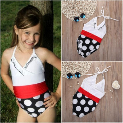 

2016 Girls Kids Baby Swimsuit Bathing Suit Swimwear Bikini Swim Costume 2-7Y